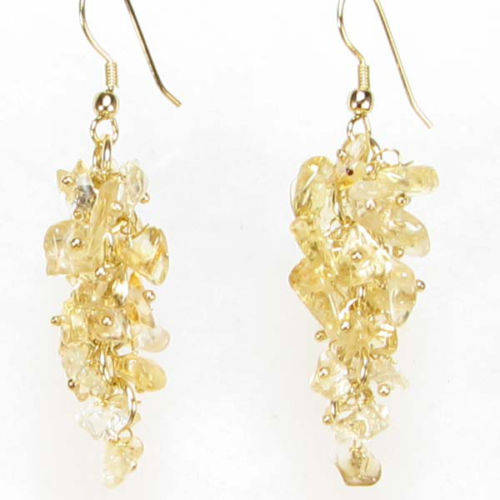 MARYKAY - NATURAL GOLDEN CITRINE GEMSTONE EARRINGS - NOVEMBER BIRTHSTONE