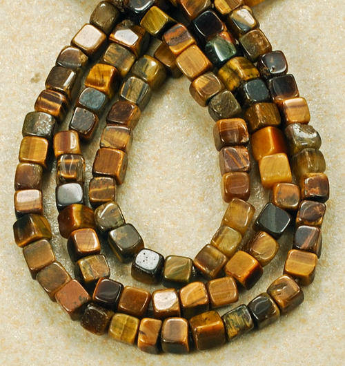 MARYKAY - BEAUTIFUL NATURAL GOLD TIGER EYE GEMSTONE BEADS - IDEAL FOR CRAFTS/BEADING 4/4/5