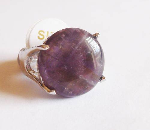 MARYKAY - STUNNING NATURAL AMETHYST DRESS RING - CRAFTED IN INDIA 6.5