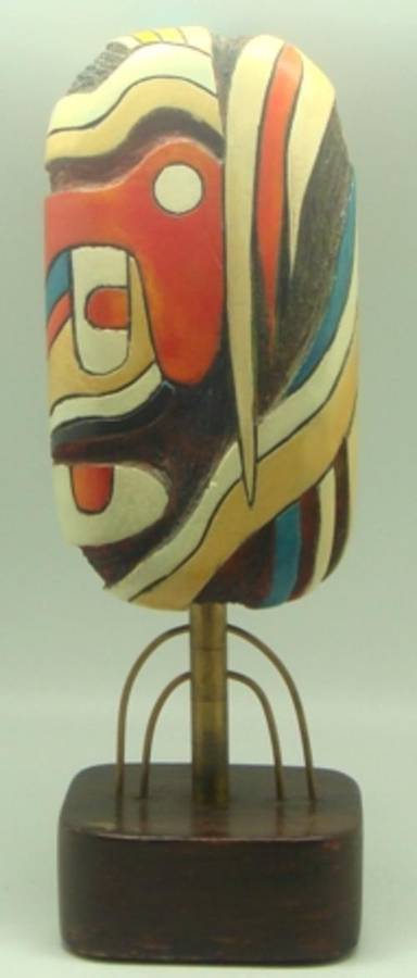 Contemporary Fine Art Painted Wooden & Metal Sculpture