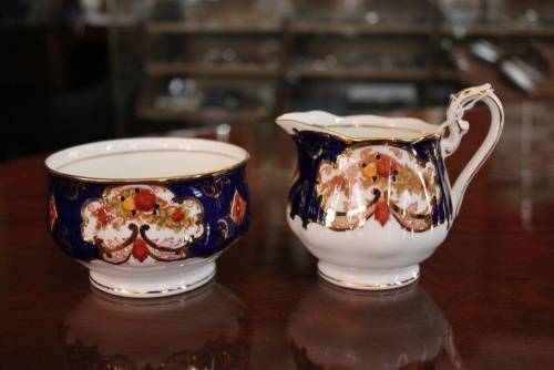 Royal Albert Heirloom Pattern Milk and Sugar.