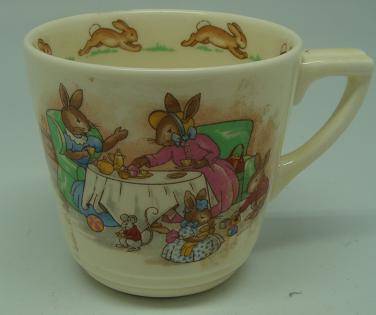 Royal Doulton Bunnykins "Afternoon Tea" Scene Cup