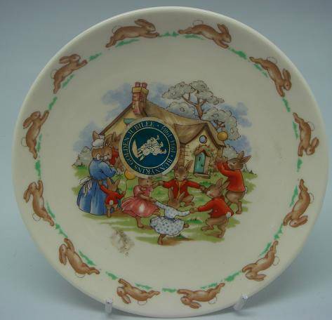 Royal Doulton Bunnykins "Ring-a-Ring-a-Rosies" Scene Casino Saucer