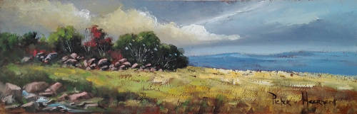 Laatmiddag in die laeveld (150mm x 460mm)