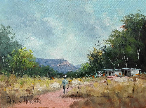 Plaaswerkers huisies (300mm x 400mm)