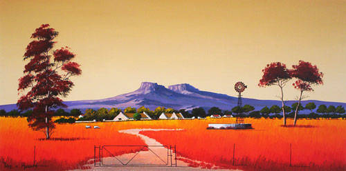 Tussen twee Koppens plaas( Painting - 600 x 1200)