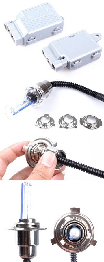 8000k H6 35W Motorcycle HID Headlight Kits Xenon High Low Beam Light Bulb DC12V