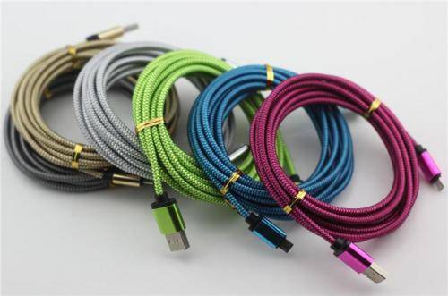 Aluminum alloy Unbroken Micro USB Cable Data Sync Charging Lead Adapter For Samsung/IPHONE