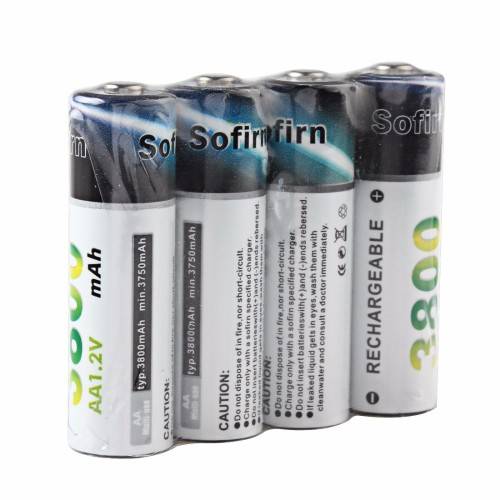 BULK- Pack of 4 1.2V AA (3800mah) NI-MH Rechargeable batteries