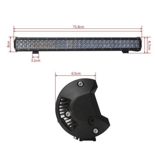 28 Inch 4D LED Light Bar 180W 16200lm Waterproof Spot Beam Outdoor LED Light Off-road