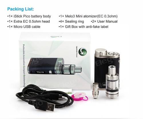 Eleaf iStick Pico 75W VAPE Box Mod Kit PLUS 2 BATTERIES