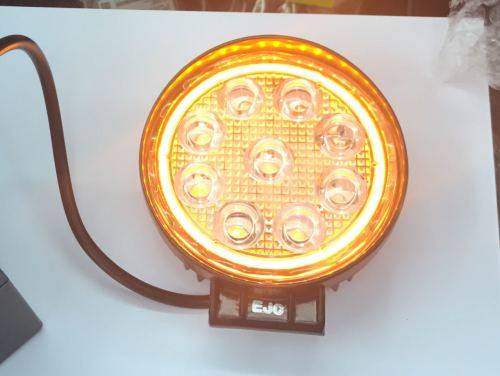 Exclusive SET  27w Round 4D Halo amber ring spot lights offroad