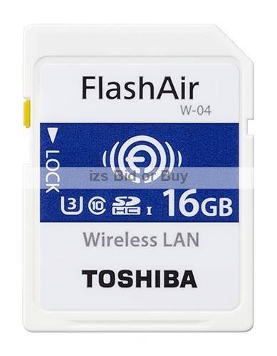 Toshiba FlashAir 16GB Wireless LAN SDHC UHS-I Memory Card ***4K Video***