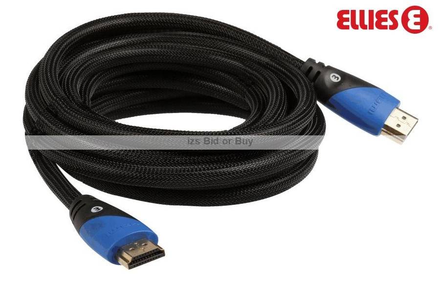 Ellies High Speed HDMI Cable 3Meter Version 1.4 Supports 3DTV & Ethernet. 10.2 Gbps