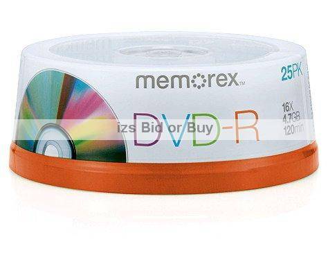 Memorex 25 Pack Blank DVD-R ***NO RESERVE***