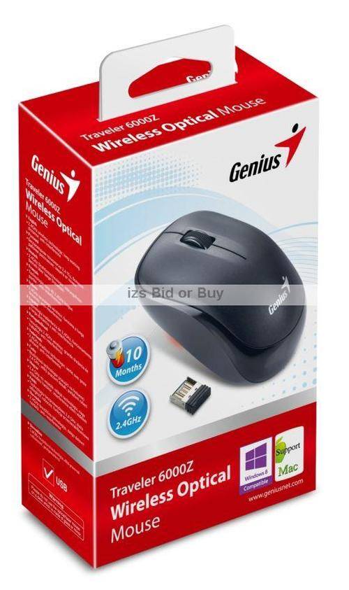 Genius Traveler 6000Z Wireless Optical Mouse ***No Crazy Shipping Charges***