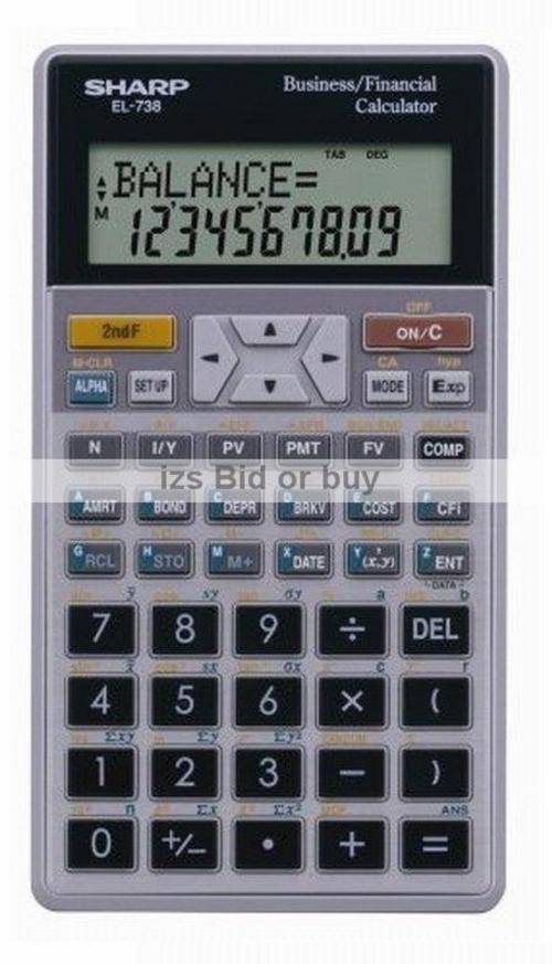 Sharp Business/Financial Calculator EL-738  ***NO RESERVE***