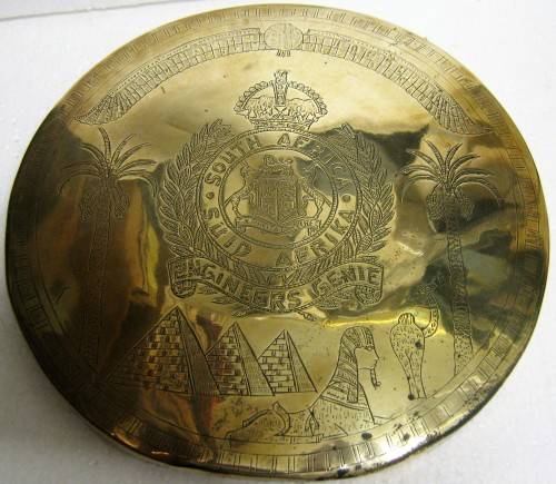 WW II SOUTH AFRICAN ENGINEERS TRENCH ART DINNER GONG IN VERY GOOD CONDITION 250 MM