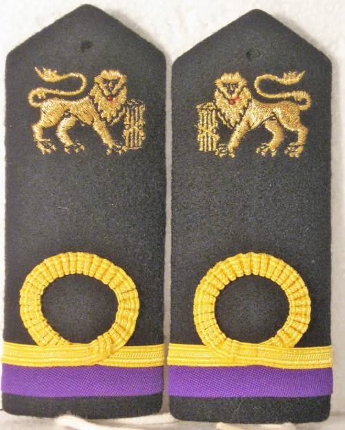 OLD S.A. NAVY PAIR OF NATIONAL SERVICE CHAPLAINS TIE-ON SHOULDER BOARDS FOR 1ST YEAR OF SERVICE
