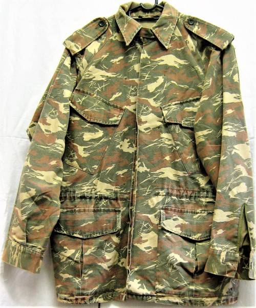 SWAPOL KOEVOET 2ND PATTERN "GRASSLANDS" CAMO JACKET - NO INNER - WORN 1980 - 89 - SIZE L - GOOD USED