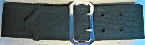 RHODESIAN ARMY DRESS GREENS BELT WITH SILVER BUCKLE SIZE 91 CMS IN VERY GOOD CONDITION