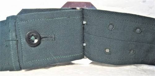 RHODESIAN ARMY DRESS GREENS BELT WITH SILVER BUCKLE SIZE 91 CMS IN VERY GOOD CONDITION