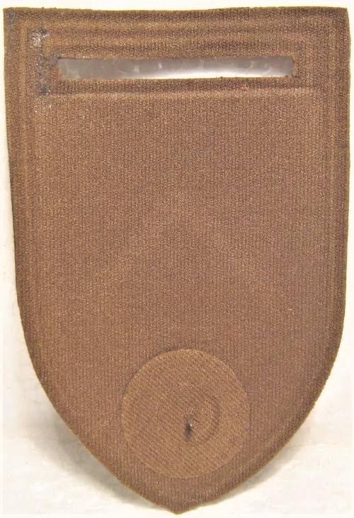 OLD S.A. INFANTRY DELTA COMPANY, TUPPERWARE, SLIP ON, SHOULDER FLASH WITH PIN IN UNUSED CONDITION