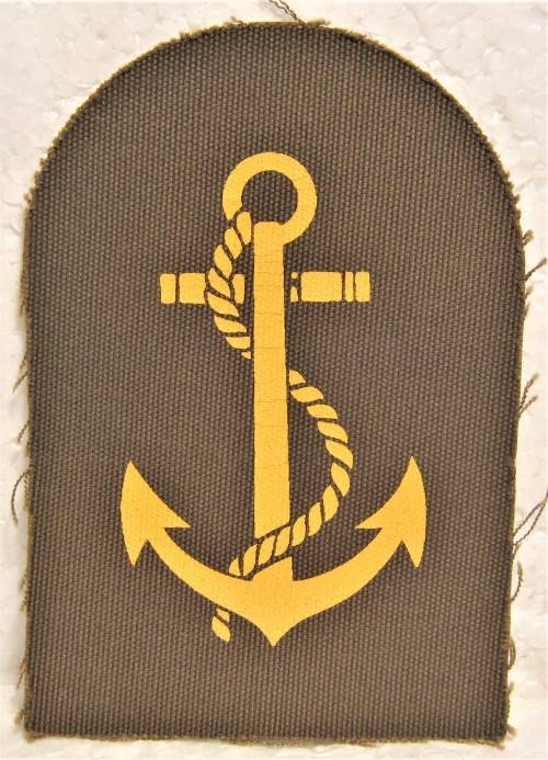 OLD S.A. MARINES LEADING SEAMAN PRINTED BADGE IN AN UNUSED CONDITION