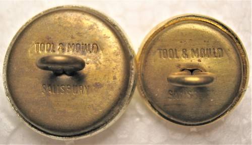 RHODESIA INTERNAL AFFAIRS SILVER METAL TUNIC BUTTONS IN AN UNUSED CONDITION