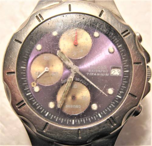 GUESS WATERPRO WATCH WITH ORIGINAL STRAP- UNTESTED