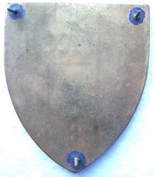 OLD SADF ORDINANCE SERVICES SCHOOL FLASH 2ND TYPE WITH PINS IN GOOD CONDITION