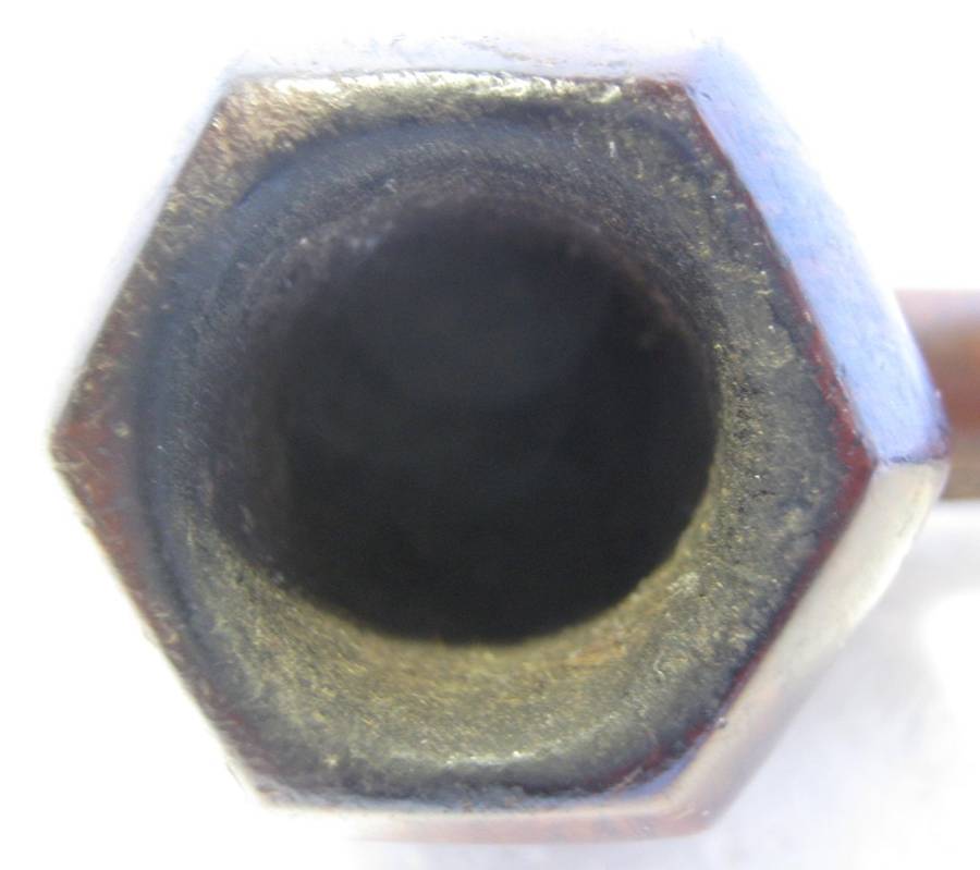 FRENCH DR BOSTON BRUYERS 6778 PIPE TOOTH HOLE IN STEM, 15 CM LONG, BOWL 3.5 CM HIGH, 3.2 CM WIDE
