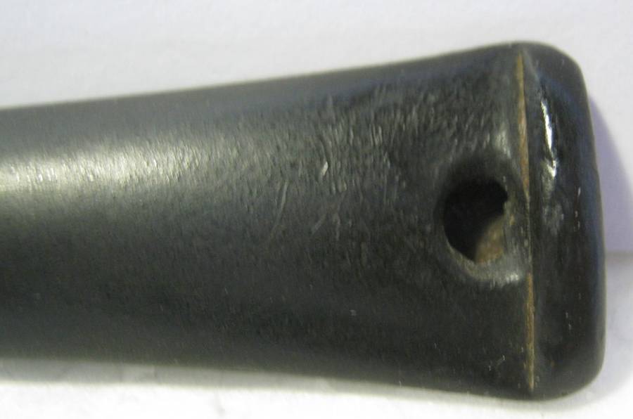 FRENCH DR BOSTON BRUYERS 6778 PIPE TOOTH HOLE IN STEM, 15 CM LONG, BOWL 3.5 CM HIGH, 3.2 CM WIDE