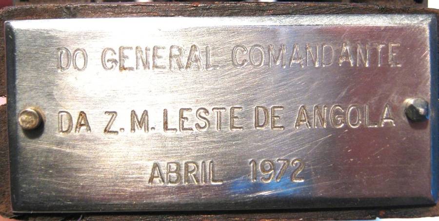 PORTUGAL ANGOLAN WAR ERA PRESENTATION CANNON PRESENTED BY A GENERAL FOR BATTLE SERVICE IN 1972