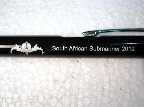SOUTH AFRICAN SUBMARINER 2012 BALL POINT PEN WITH POUCH. UNUSED