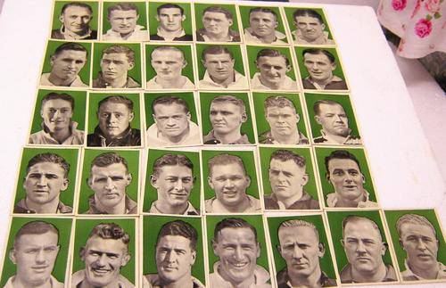 RARE FULL SET OF 62 CARDS (BOTH TEAMS) OF 1938 BRITISH LIONS TOUR OF SOUTH AFRICA IN GOOD CONDITION