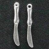 5 Pieces Kitchen Knife Charm - 25mm - Scrapbooking Embellishment, Crafts or Jewelry