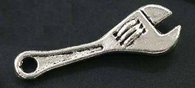 Shifting Spanner Charm - 24x8mm - Scrapbooking Embellishment, Crafts or Jewelry