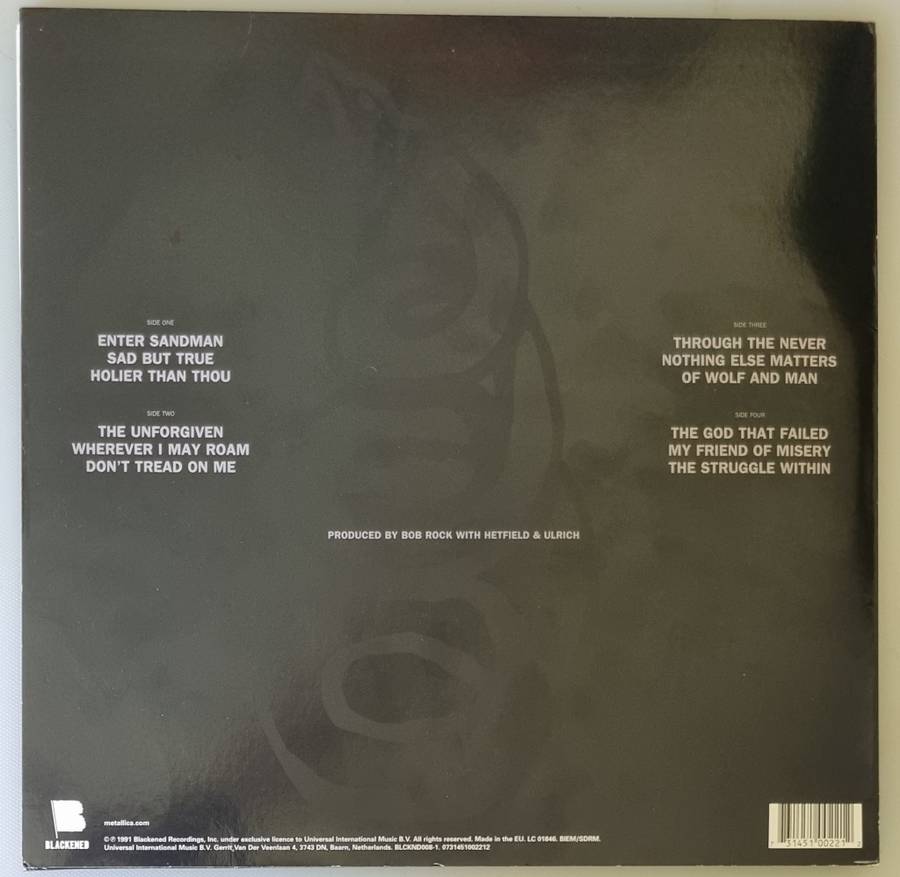 Metallica  Metallica (The Black Album) 2014 [2xLP] 180 gram (Pressing - Netherlands)