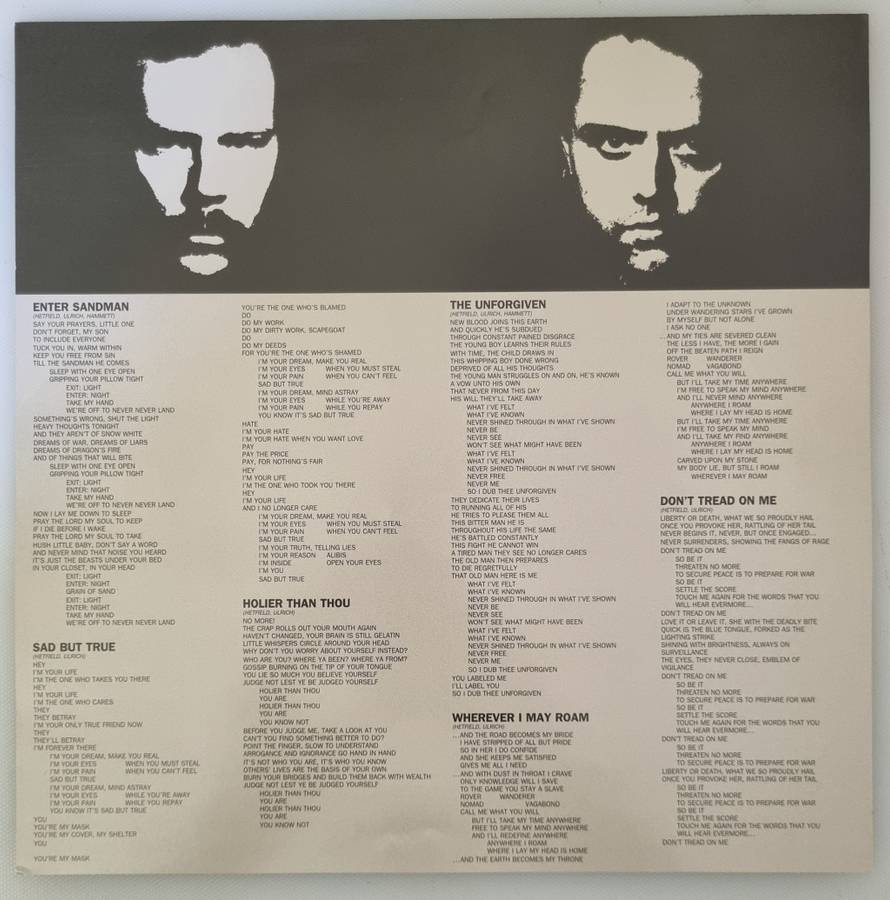 Metallica  Metallica (The Black Album) 2014 [2xLP] 180 gram (Pressing - Netherlands)