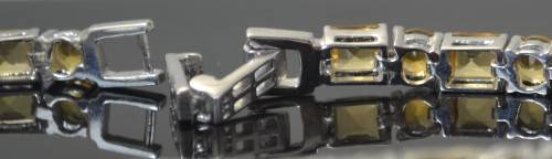 GENUINE CITRINE 925 SILVER BRACELET