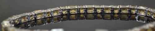 GENUINE CITRINE 925 SILVER BRACELET