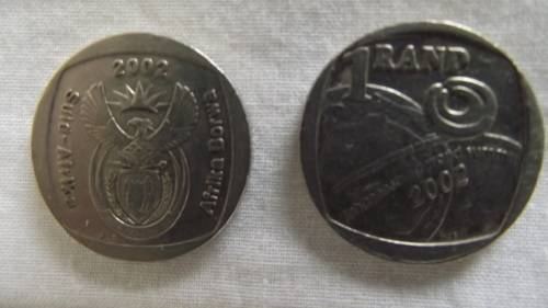 2002 : RSA  : JOHANNESBURG WORLD SUMMIT R 1  COINS - 2 AVAILABLE