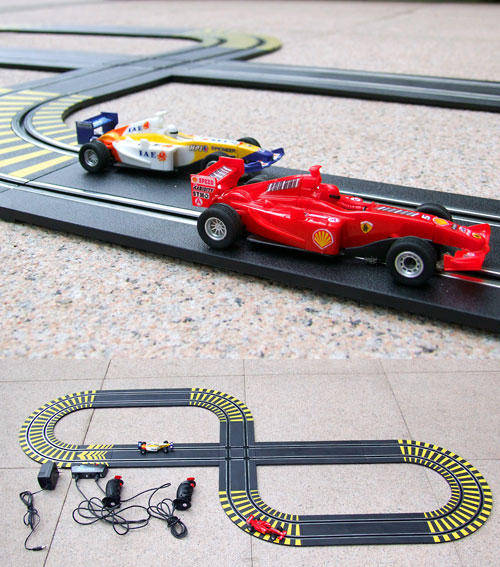 1:43 scale Desktop Slot Car Racing Mini F1 Chase