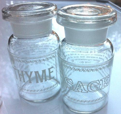 5 Vintage Spice Bottles