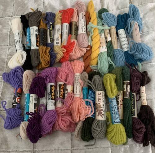 Tapestry wool - 32 skeins lot b