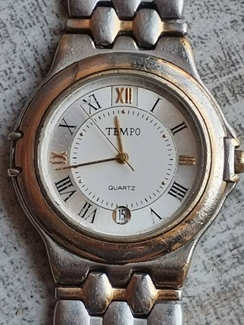 MENS TEMPO GOLD PLATED WATCH IN EXCELLENT WORKING CONDITION