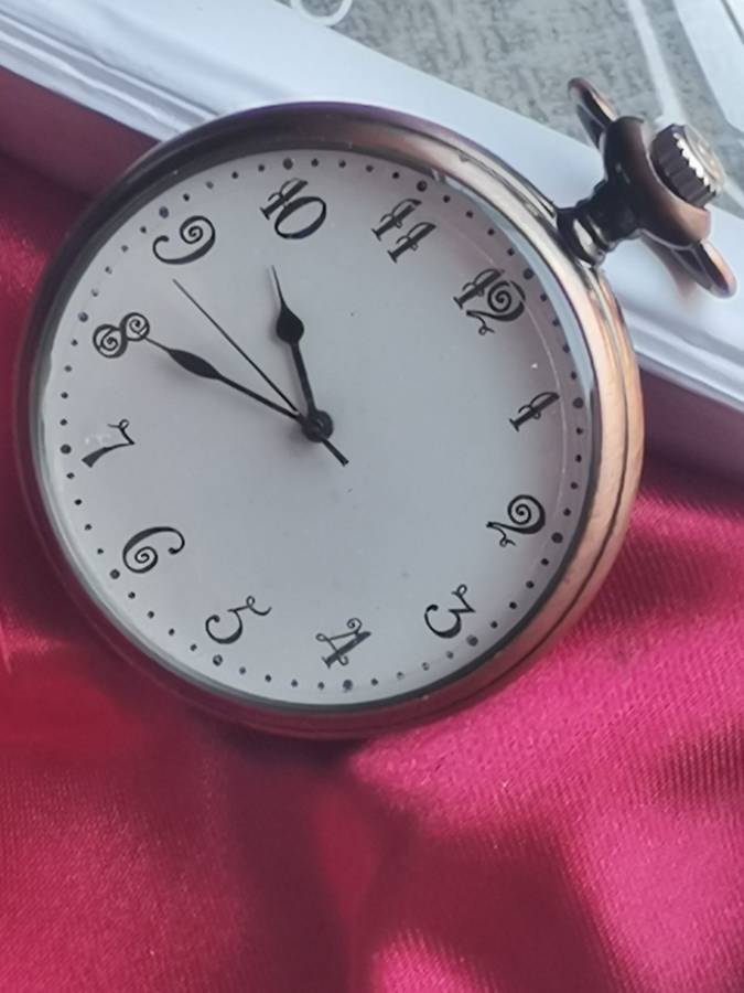 MENS POCKET WATCH IN DISPLAY BOX IN GOOD WORKING CONDITION