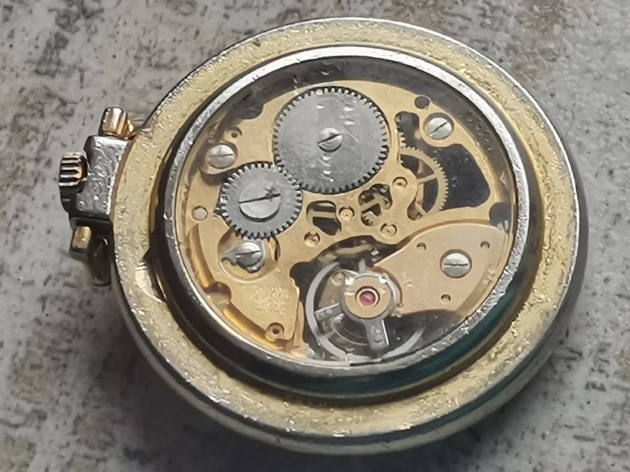 MENS SEE-THROUGH SKELETON TYPE POCKET WATCH IN EXCELLENT WORKING CONDITION