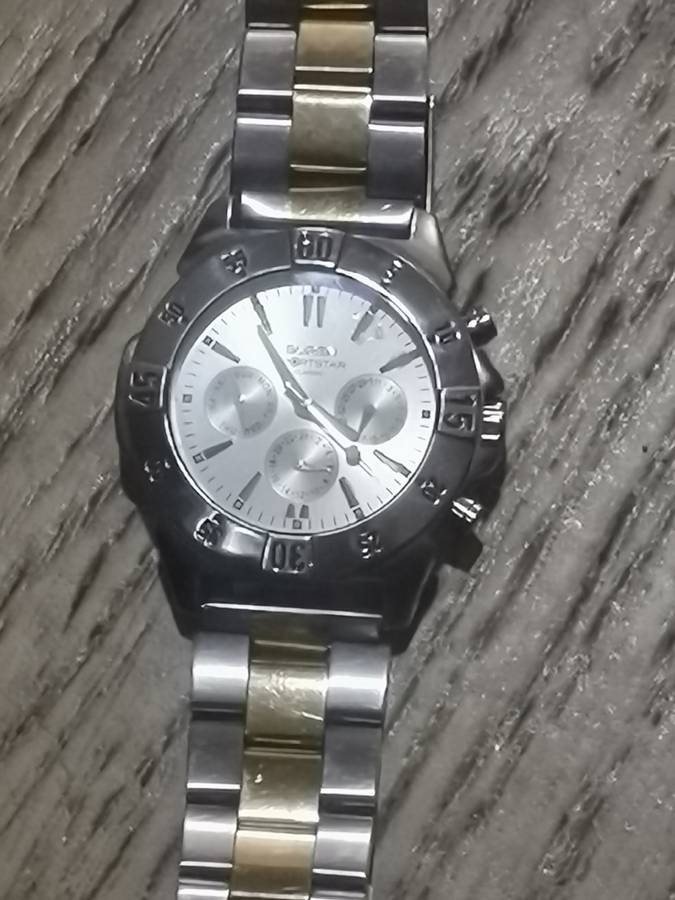 BUREN SPORTSTAR CLASSIC MENS STAINLESS STEEL WATCH IN EXCELLENT WORKING CONDITION